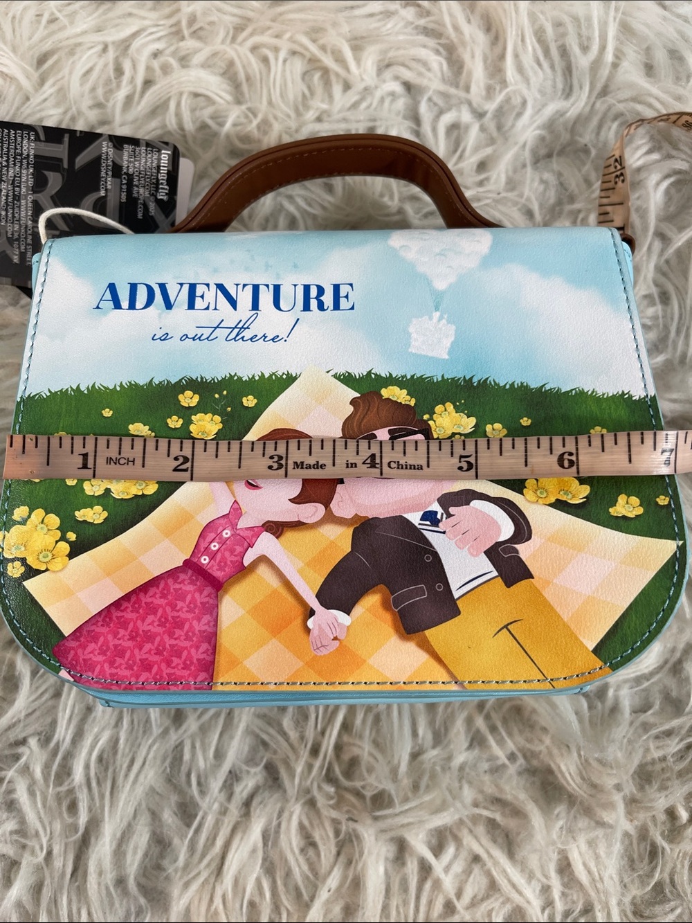 Loungefly Disney Pixar Up Carl & Ellie Picnic Crossbody Bag NEW - Picture 6 of 10